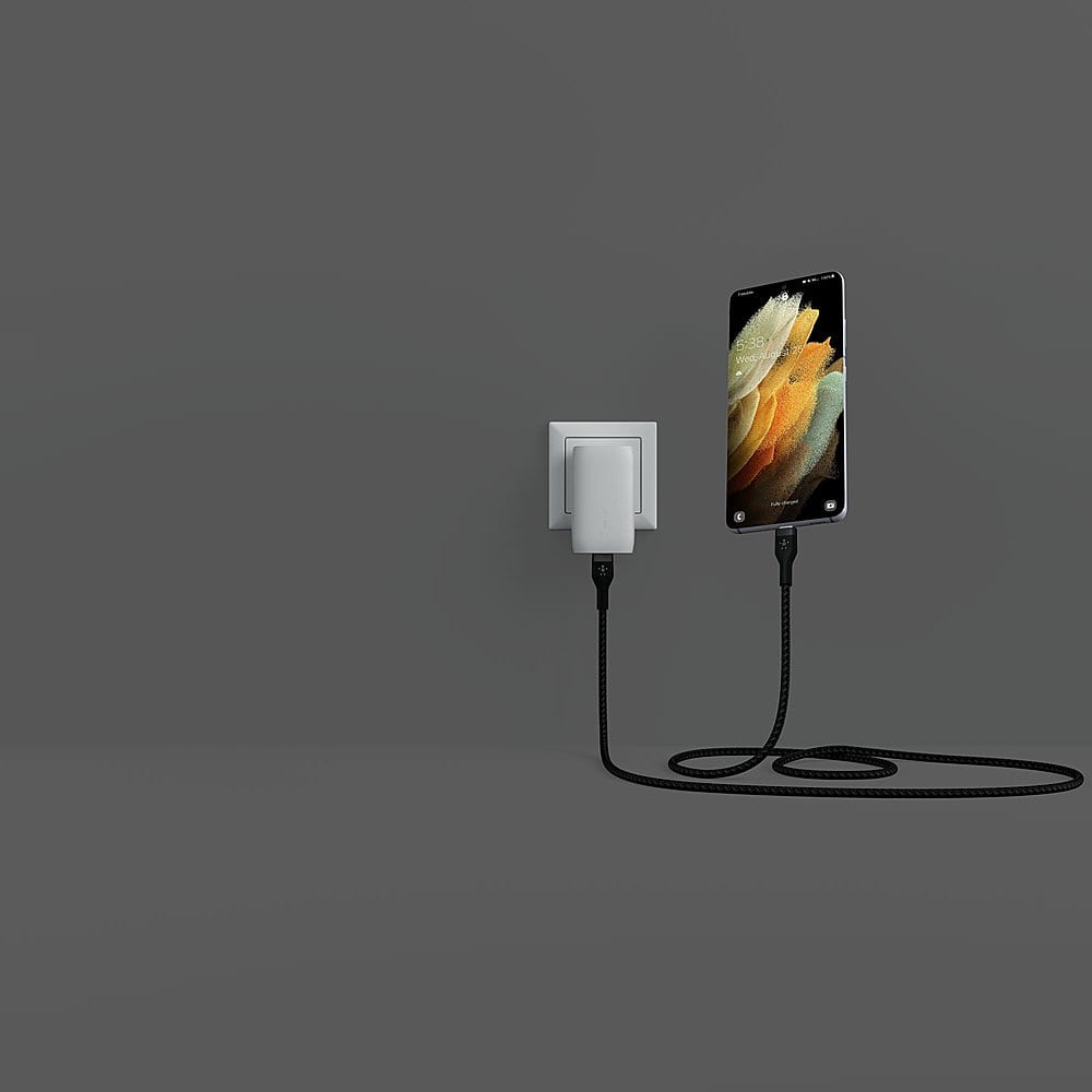 Alt View 17. Belkin - BoostCharge Pro Flex Braided USB Type C to C Cable 6.6FT, USB-IF Certified Power Delivery for iPhone 15 and Samsung - Black.
