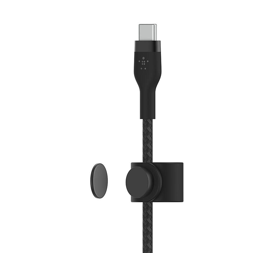 Alt View 1. Belkin - BoostCharge Pro Flex Braided USB Type C to C Cable 6.6FT, USB-IF Certified Power Delivery for iPhone 15 and Samsung - Black.