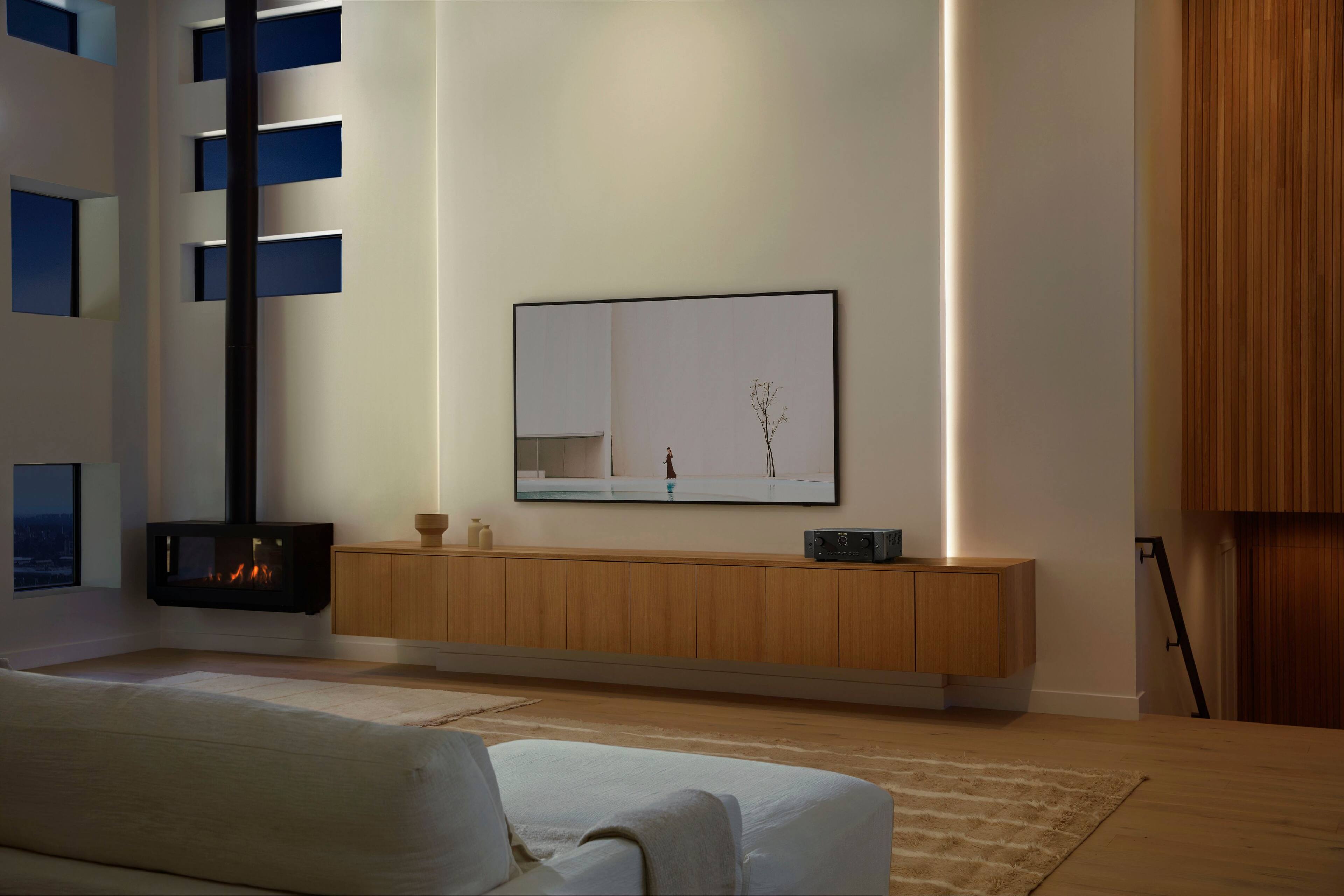 Alt View 15. Marantz - Cinema 60 100W 7.2-Ch Bluetooth Capable with HEOS 8K Ultra HD HDR Compatible A/V Home Theater Receiver with Alexa - Black.