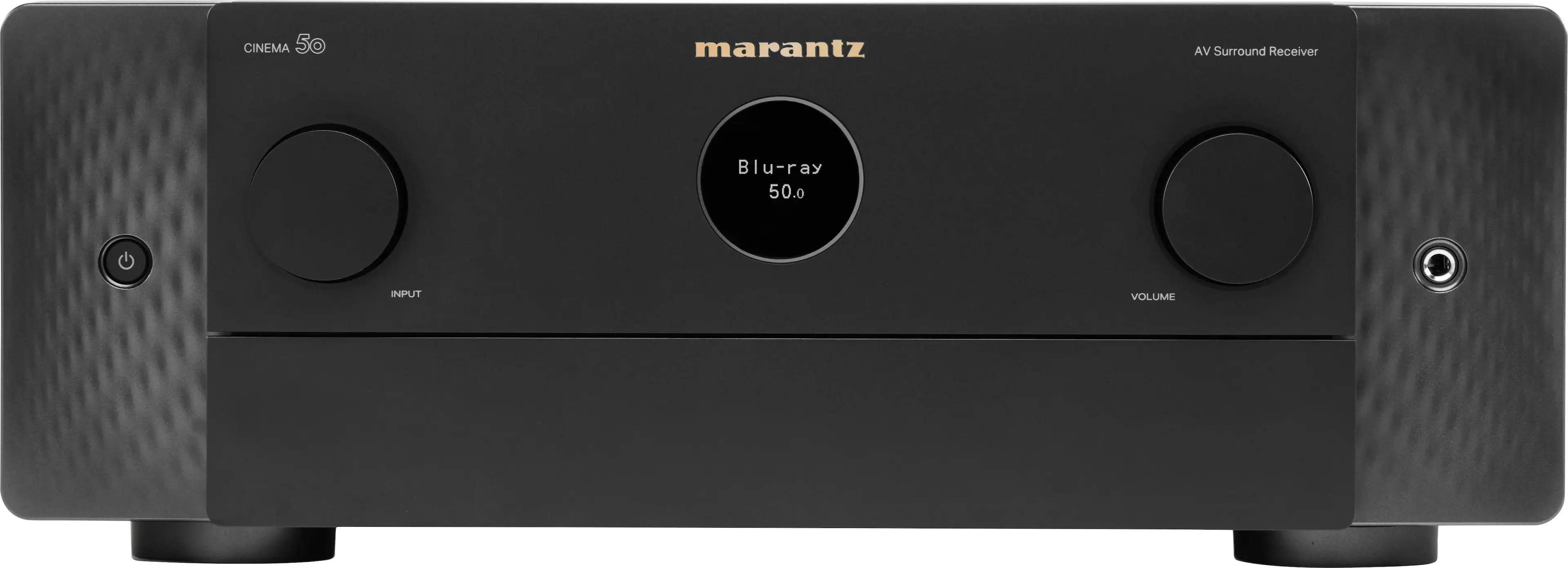 Front. Marantz - Cinema 50 110W 9.4-Ch Bluetooth Capable with HEOS 8K Ultra HD HDR Compatible A/V Home Theater Receiver with Alexa - Black.