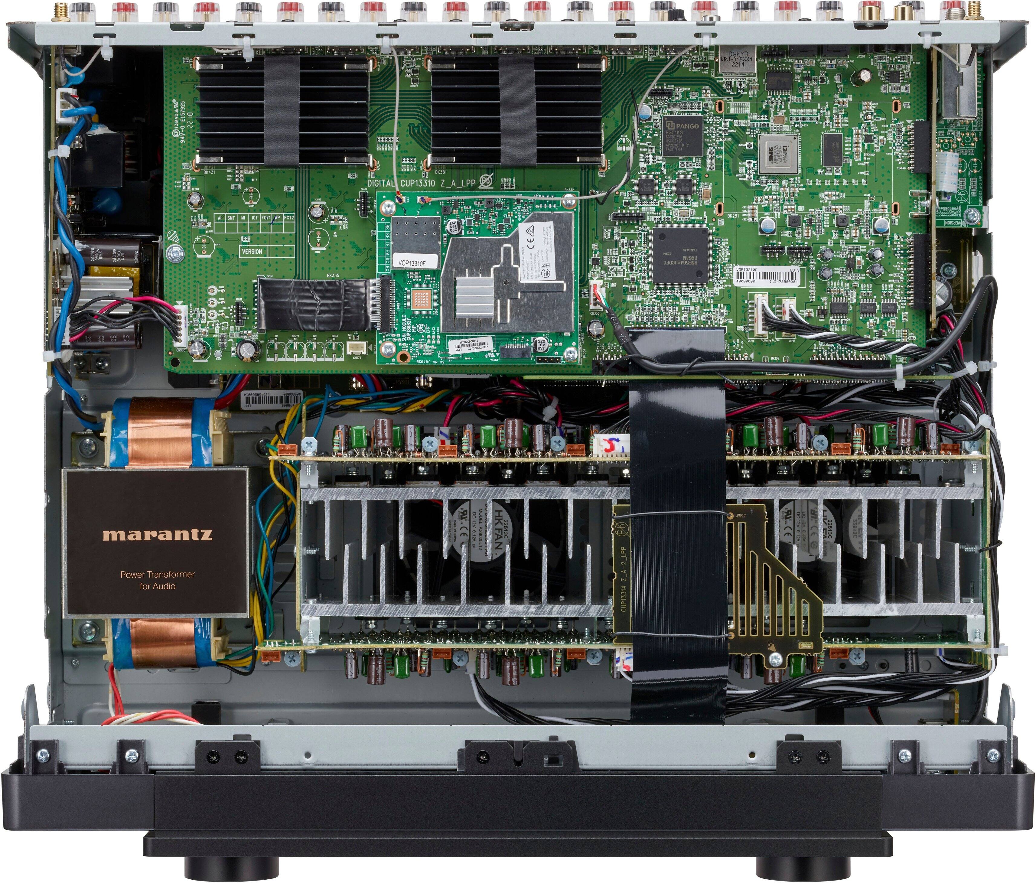 Alt View 12. Marantz - Cinema 50 110W 9.4-Ch Bluetooth Capable with HEOS 8K Ultra HD HDR Compatible A/V Home Theater Receiver with Alexa - Black.