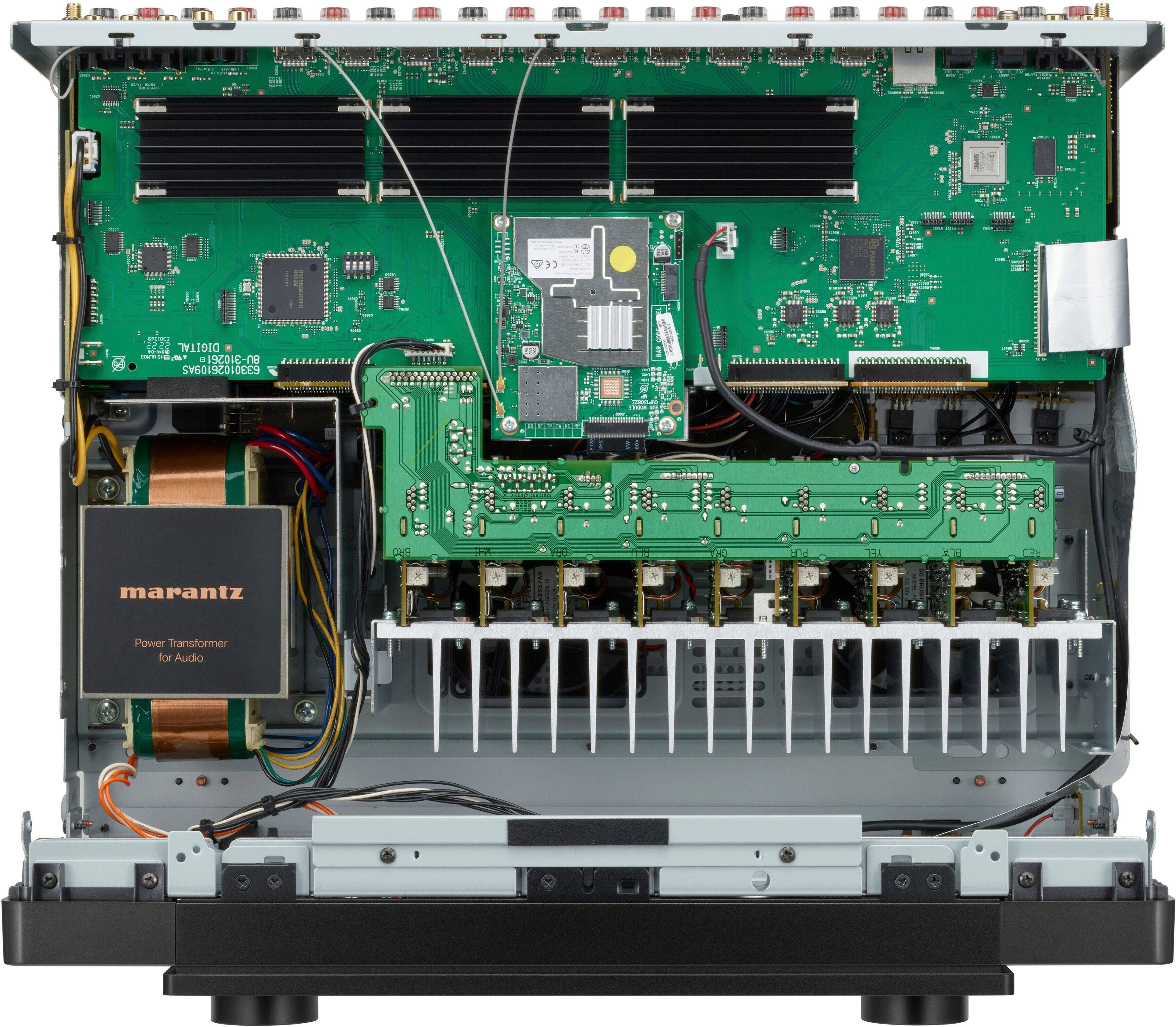 Alt View 12. Marantz - Cinema 40 125W 9.4 Ch Bluetooth Capable with HEOS and Dolby Atmos 8K Ultra HD A/V Home Theater Receiver with Alexa - Black.