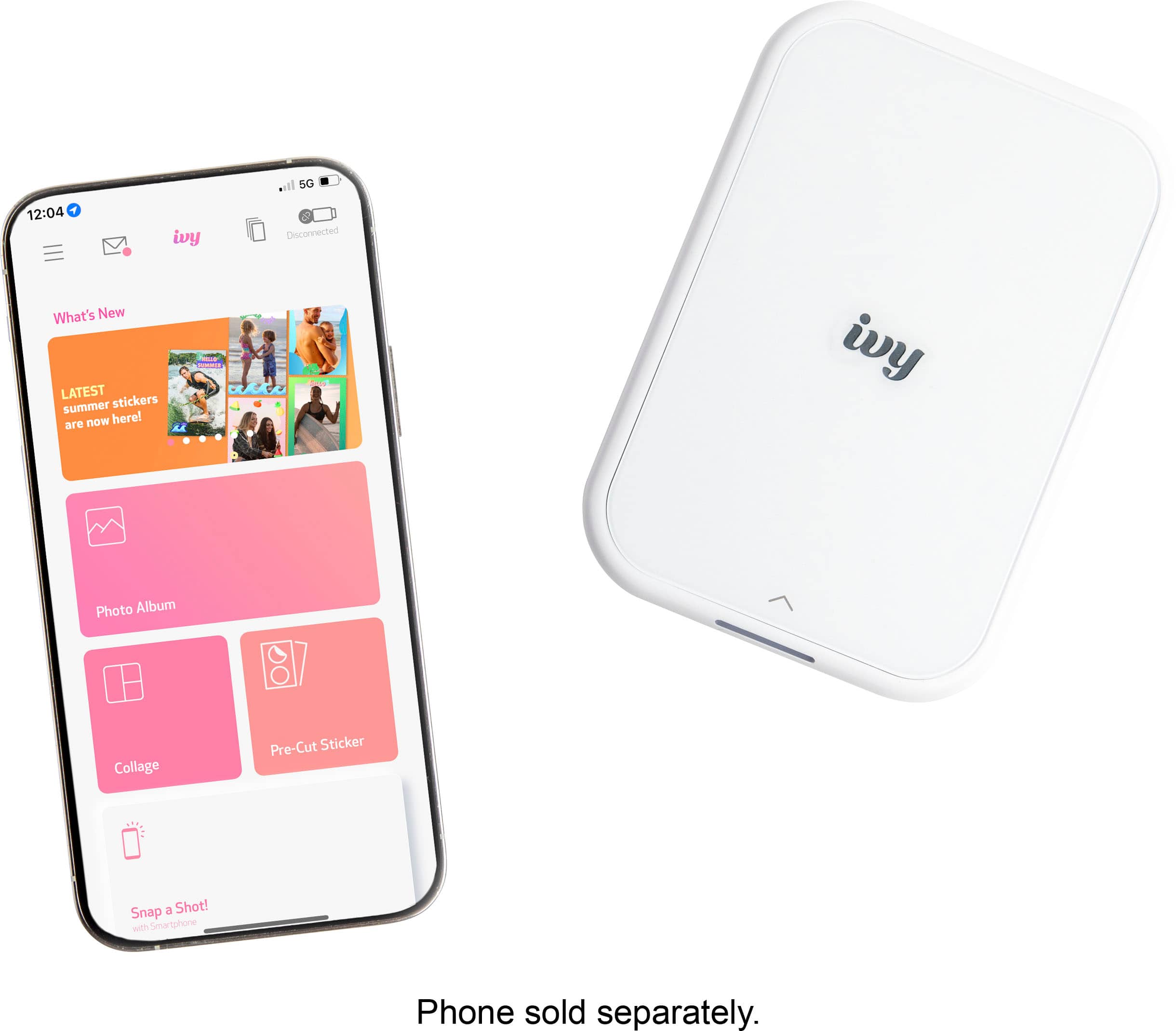 Alt View 13. Canon - IVY 2 Mini Photo Printer - Pure White.