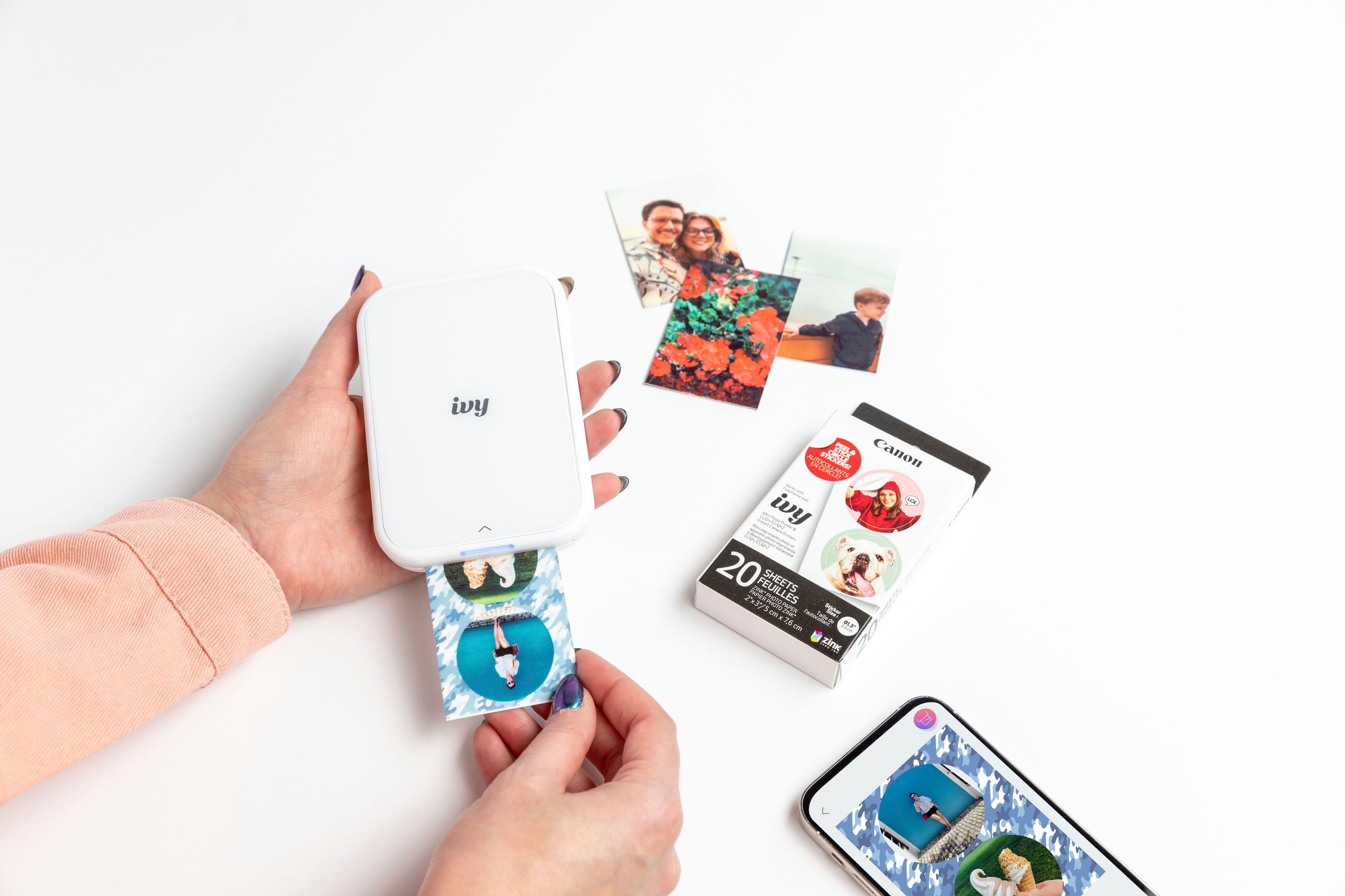 Alt View 17. Canon - IVY 2 Mini Photo Printer - Pure White.
