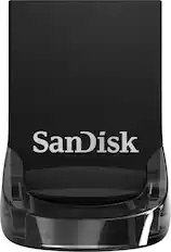 Front. SanDisk - Ultra Fit 512GB USB 3.1 Flash Drive - Black.