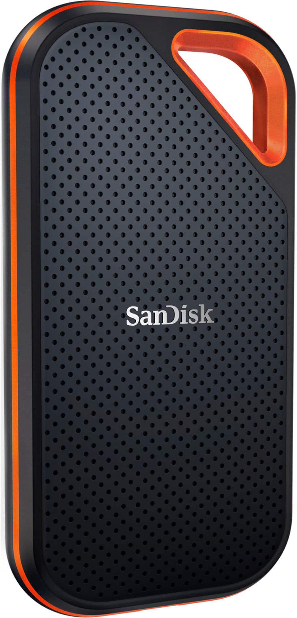 Angle. SanDisk - Extreme Pro Portable 4TB External USB-C NVMe SSD - Black.