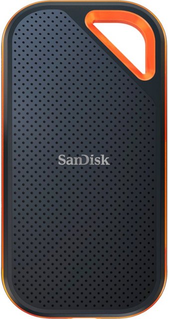 Front. SanDisk - Extreme Pro Portable 4TB External USB-C NVMe SSD - Black.