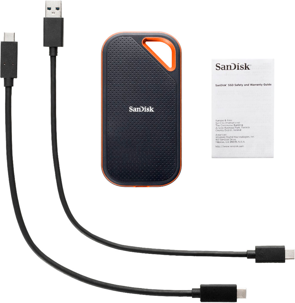 SanDisk Extreme Pro Portable 4TB External USB-C NVMe SSD Black