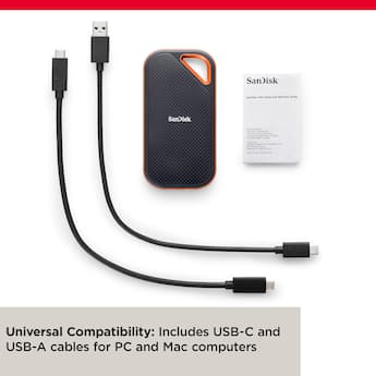 SANDISK Extreme Pro Portable 4TB External USB C NVMe SSD Black SANDISK Extreme Pro Portable 4TB External USB C NVMe SSD Black