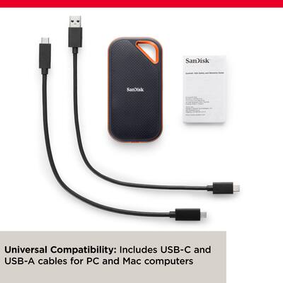 SANDISK Extreme Pro Portable 4TB External USB C NVMe SSD Black SANDISK Extreme Pro Portable 4TB External USB C NVMe SSD Black