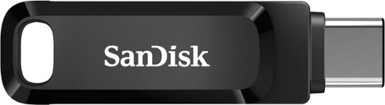 Front. SanDisk - Ultra Dual Drive Go 512GB USB Type-A/USB Type-C Flash Drive - Black.