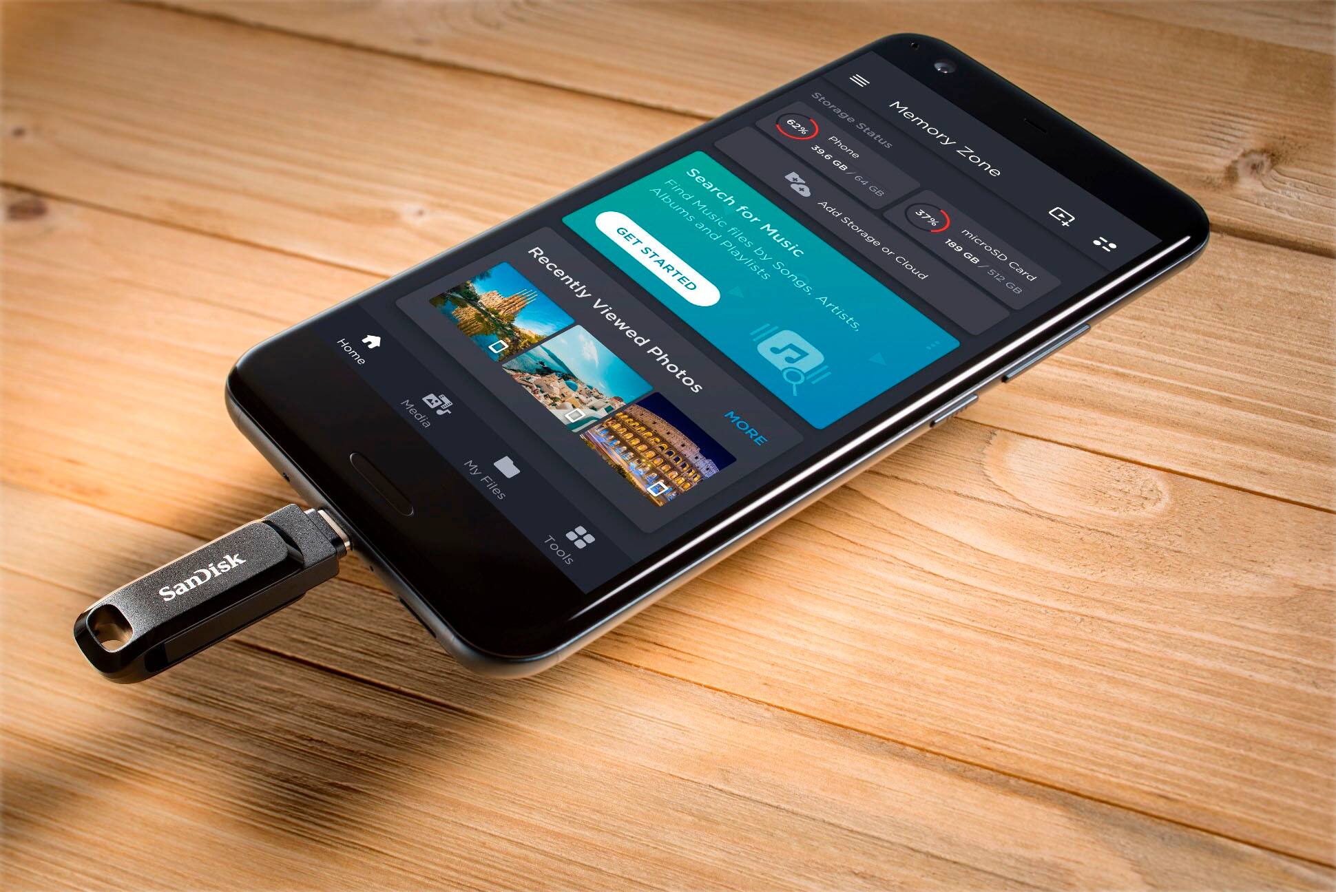 Alt View 18. SanDisk - Ultra Dual Drive Go 512GB USB Type-A/USB Type-C Flash Drive - Black.