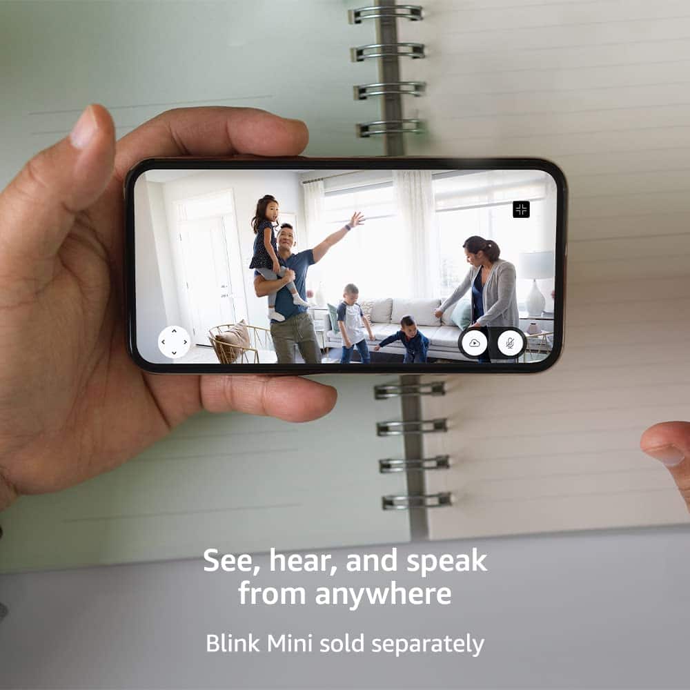 See, hear, and speak from anywhere. Blink Mini sold separately.