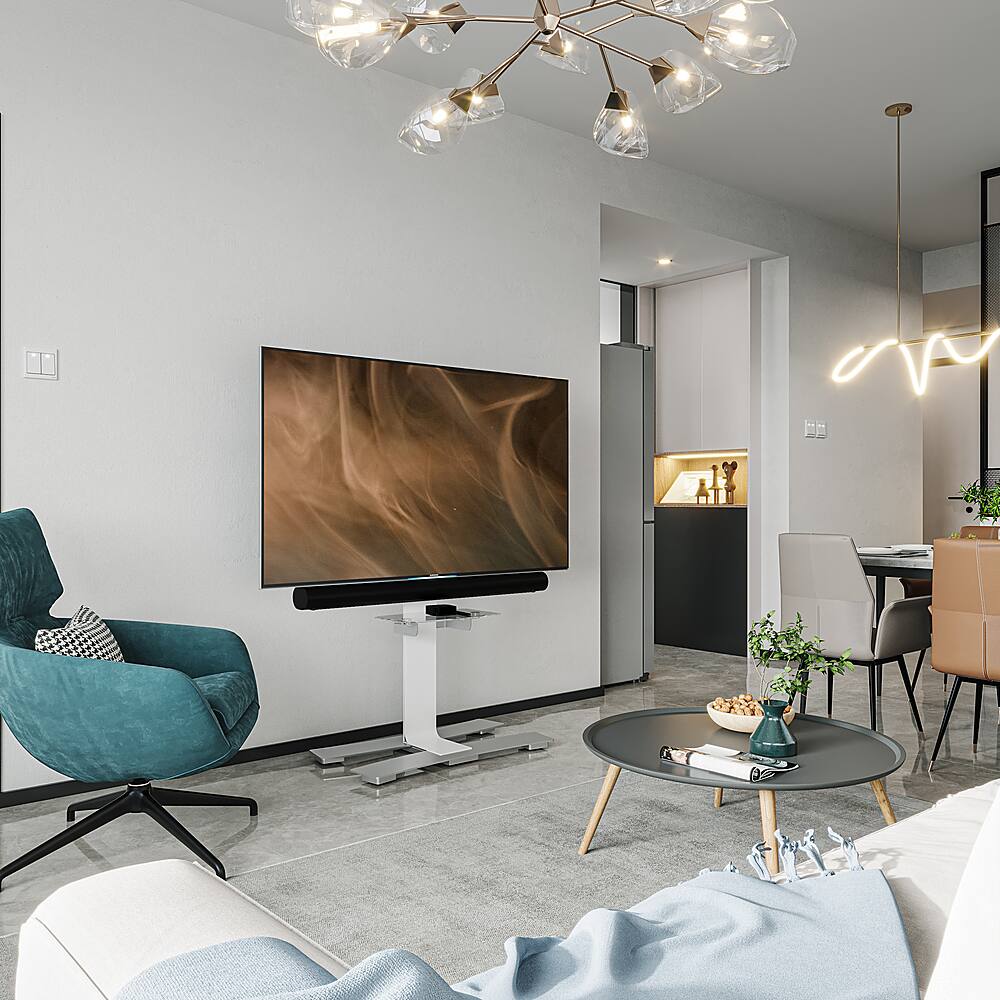 Alt View 2. Salamander Designs - Acadia TV Stand for most TVs up to 85" - White.