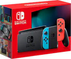 Front. Nintendo - Switch with Neon Blue and Neon Red Joy‑Con - Multi.