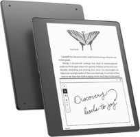 Amazon - Kindle Scribe (16 GB), the first Kindle for reading & writing, with a 10.2” 300 ppi Paperwhite display with Premium Pen - 2022 - Gray - Front_Zoom