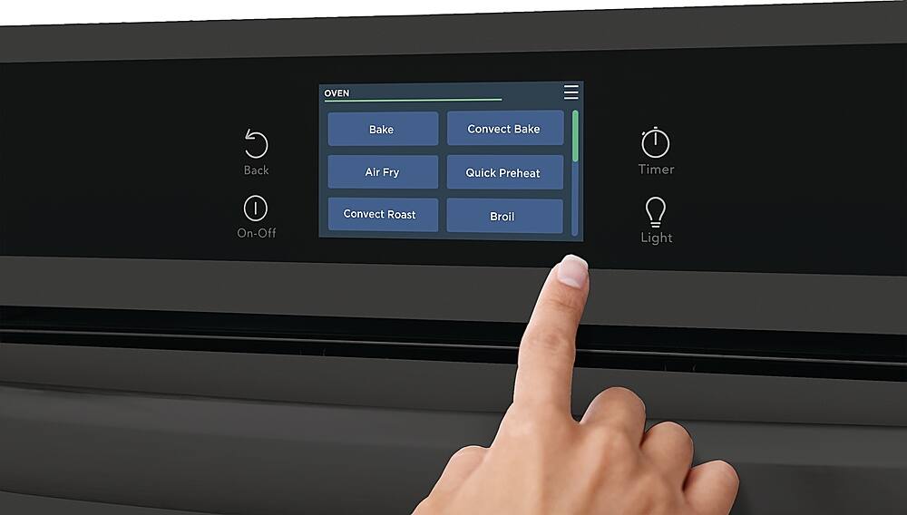 Alt View 11. Frigidaire - Gallery 24" Built-In Single Electric Wall Oven with Air Fry - Black.