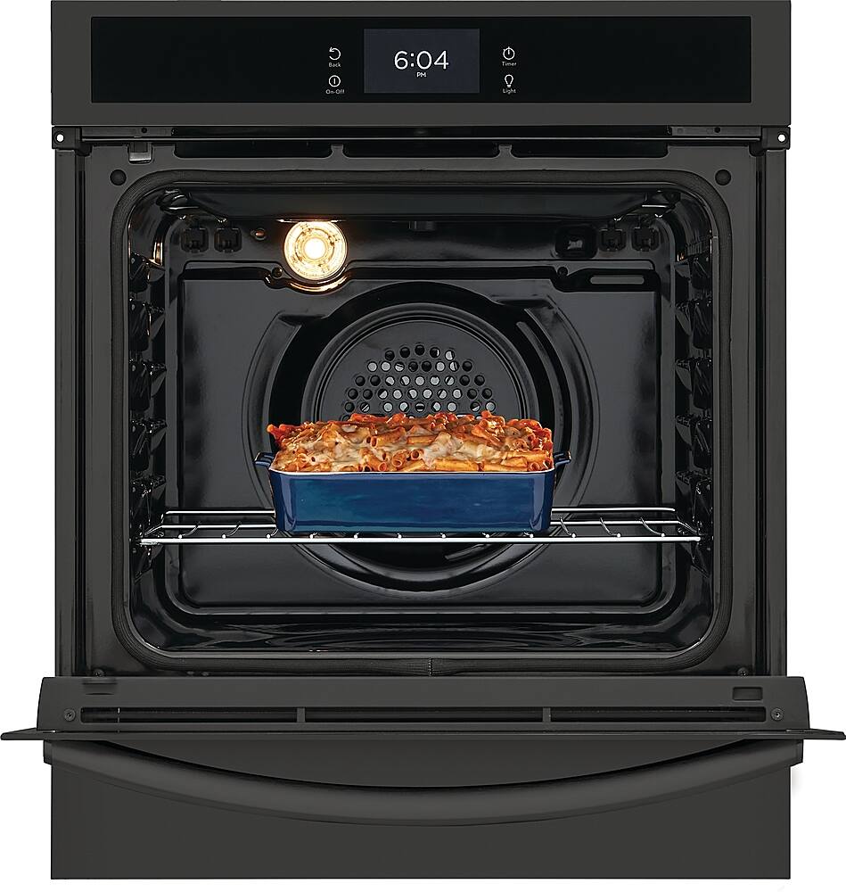 Alt View 2. Frigidaire - Gallery 24" Built-In Single Electric Wall Oven with Air Fry - Black.