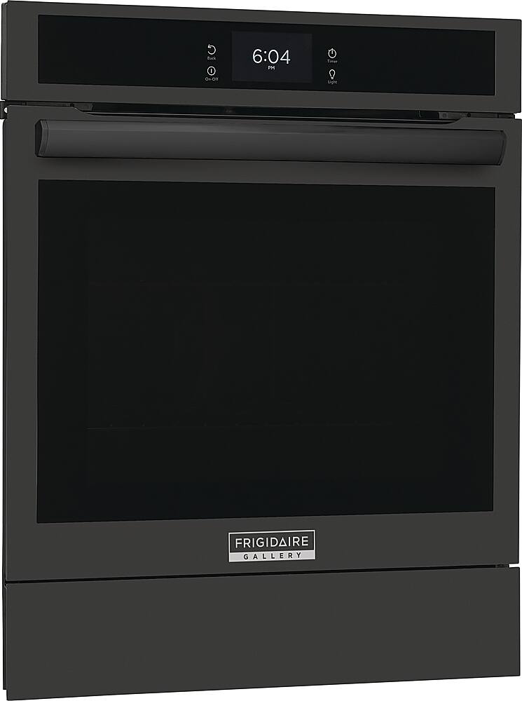 Left. Frigidaire - Gallery 24" Built-In Single Electric Wall Oven with Air Fry - Black.