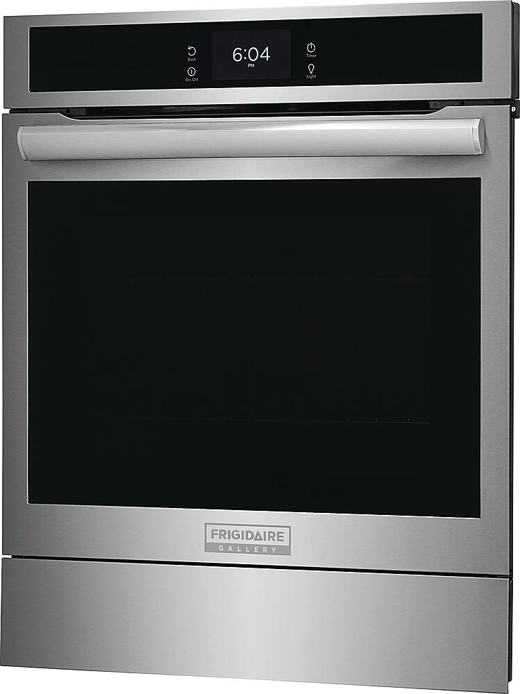 Angle. Frigidaire - Gallery 24" Built-In Single Electric Wall Oven with Air Fry - Stainless Steel.