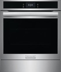 Frigidaire - Gallery 24" Built-In Single Electric Wall Oven with Air Fry - Stainless Steel - Front_Zoom