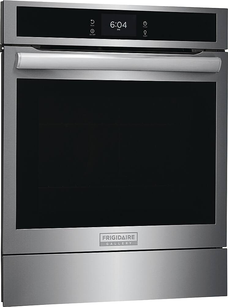 Left. Frigidaire - Gallery 24" Built-In Single Electric Wall Oven with Air Fry - Stainless Steel.