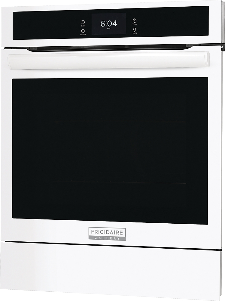 Angle. Frigidaire - Gallery 24" Built-In Single Electric Wall Oven with Air Fry - White.