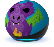 Amazon - Echo Dot Kids (5th Gen, 2022 Release) with Alexa - Fire Dragon - Front_Zoom