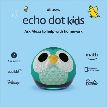 Amazon - Echo Dot Kids (5th Gen, 2022 Release) with Alexa - Owl