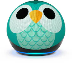 Front. Amazon - Echo Dot Kids (5th Gen, 2022 Release) with Alexa - Owl.