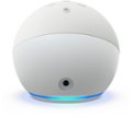 Alt View Zoom 12. Amazon - Echo Dot with Clock (5th Gen, 2022 Release) Smart Speaker with Alexa - Glacier White.