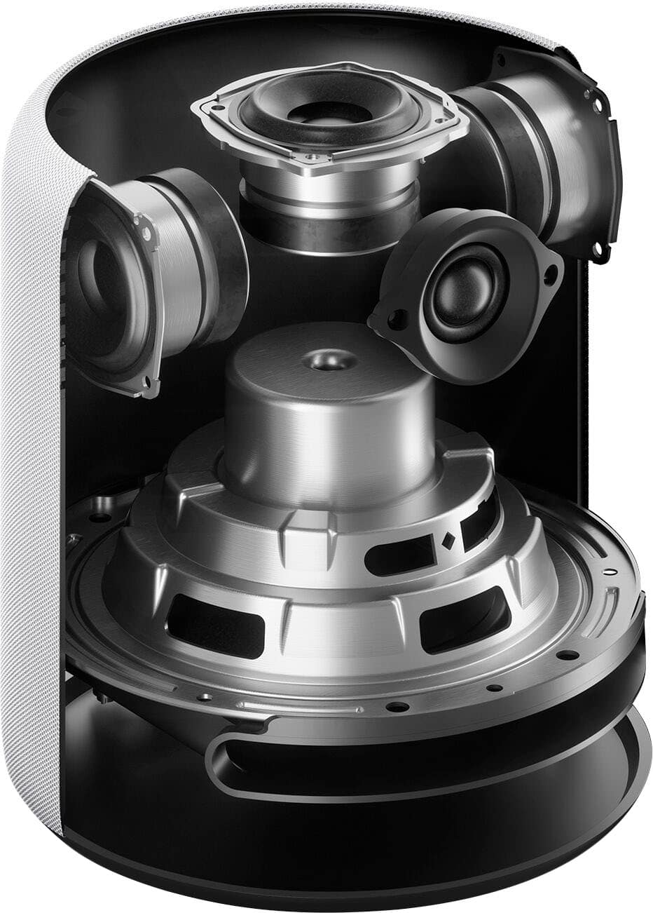 Alt View 12. Amazon - Echo Studio Hi-Res 330W Smart Speaker with Dolby Atmos and Spatial Audio Processing Technology and Alexa - Glacier White.