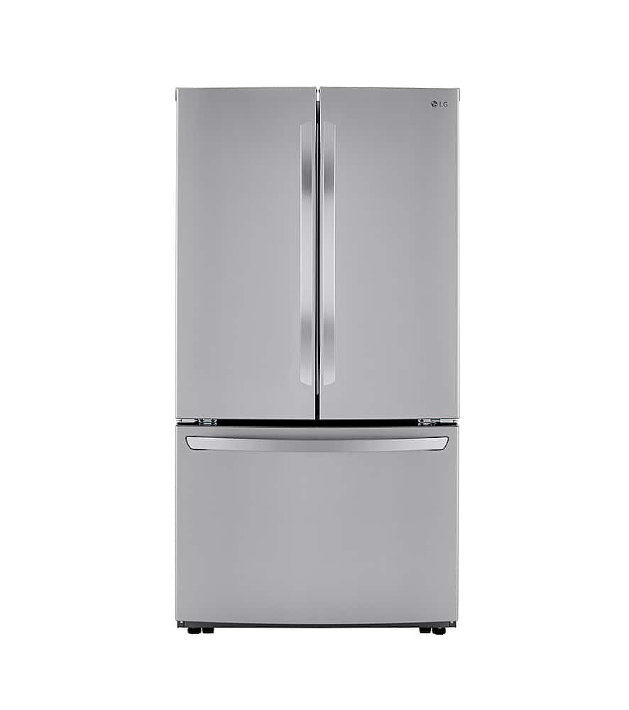 LG - 28.7 Cu. Ft. 3-Door French Door Refrigerator with Ice Plus - Stainless Steel - Front_Zoom