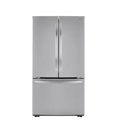 Front. LG - 28.7 Cu. Ft. 3-Door French Door Refrigerator with Ice Plus - Stainless Steel.