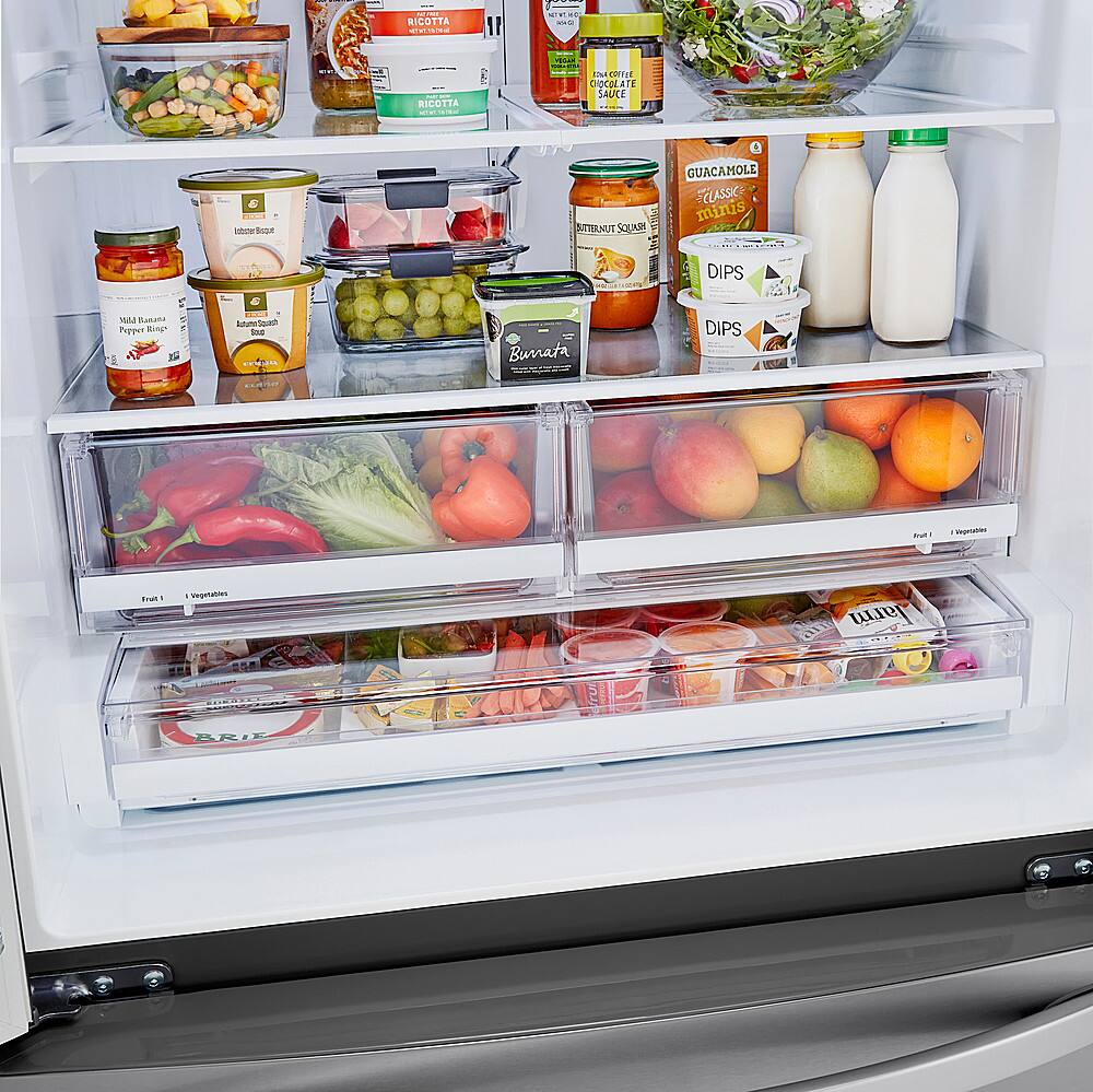 Alt View 12. LG - 28.7 Cu. Ft. 3-Door French Door Refrigerator with Ice Plus - Stainless Steel.