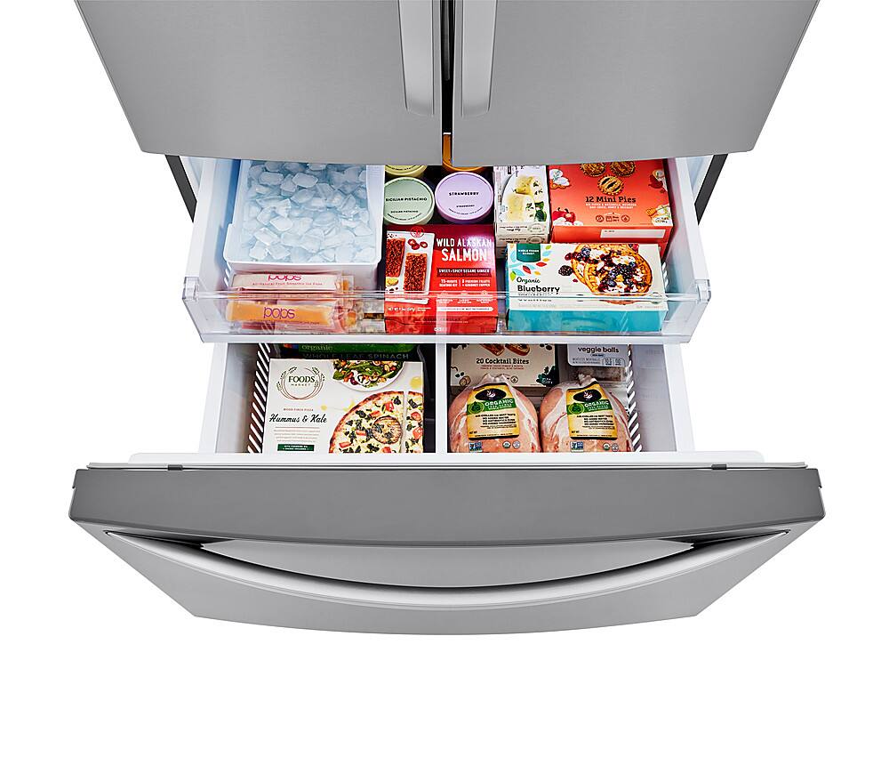 Alt View 14. LG - 28.7 Cu. Ft. 3-Door French Door Refrigerator with Ice Plus - Stainless Steel.