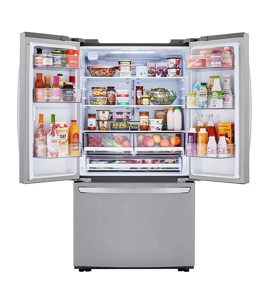 Alt View 2. LG - 28.7 Cu. Ft. 3-Door French Door Refrigerator with Ice Plus - Stainless Steel.