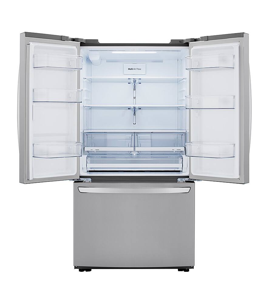 Alt View 4. LG - 28.7 Cu. Ft. 3-Door French Door Refrigerator with Ice Plus - Stainless Steel.
