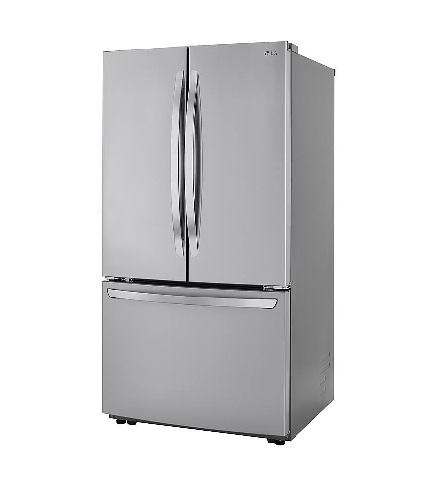 Left. LG - 28.7 Cu. Ft. 3-Door French Door Refrigerator with Ice Plus - Stainless Steel.