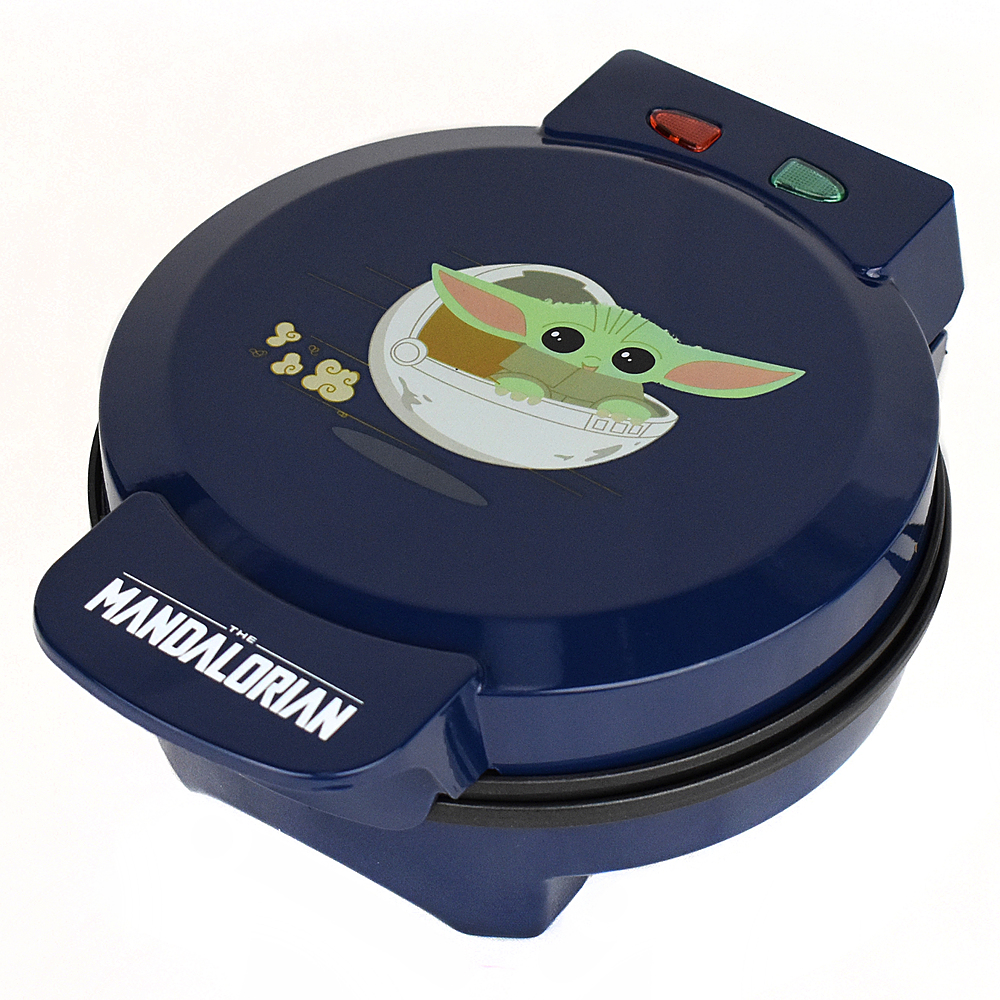 UNCANNY BRANDS Waffle Iron Star Wars Waffle Maker Baby Yoda Waffle Maker  Official The Child Grogu from The Mandalorian, Makes 7 Waffles 