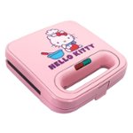 Front Zoom. Uncanny Brands Hello Kitty Waffle Maker - Pink.