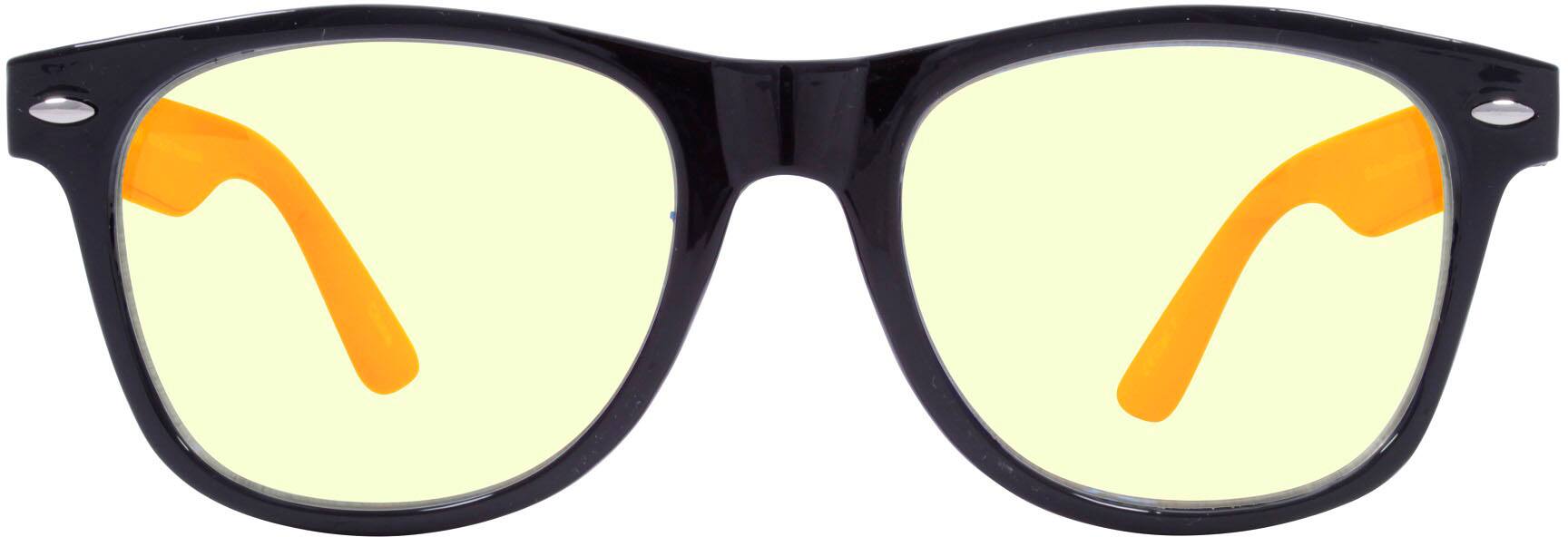 Alt View 11. Kreedom - NOSTALGIC; 45% Blue Light Filtration, Anti-Fog Coating, Anti-Reflective Mirror, Comfort-LITE Frame - Black And Orange Temple.