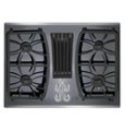 GE Profile - 30" Built-In Gas Cooktop with 4 burners and Downdraft Vent - Stainless Steel