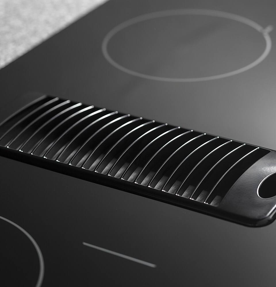 Alt View 12. GE Profile - 30" Built-In Downdraft Electric Cooktop with 4 Burners - Black.