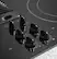 Left. GE Profile - 30" Built-In Downdraft Electric Cooktop with 4 Burners - Black.