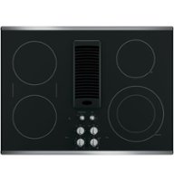 GE Profile - 30" Built-In Electric Cooktop with 4 Burners - Stainless steel - Front_Zoom