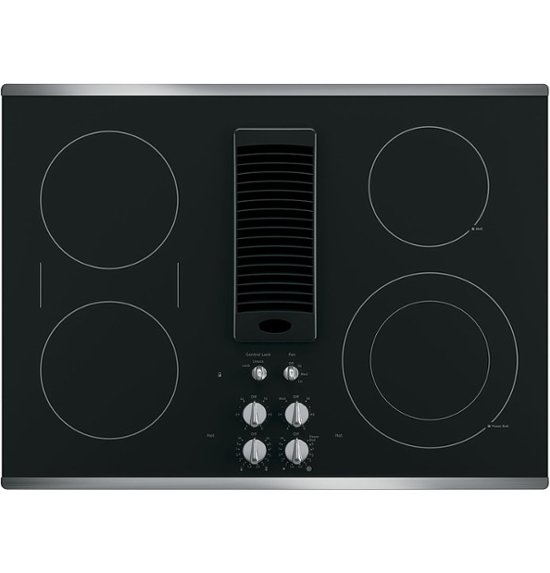 GE Profile 30 Built-In Downdraft Electric Cooktop with 4 Burners Stainless  Steel PP9830SRSS - Best Buy