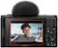 Back. Sony - ZV-1F Vlog Camera for Content Creators and Vloggers - Black.