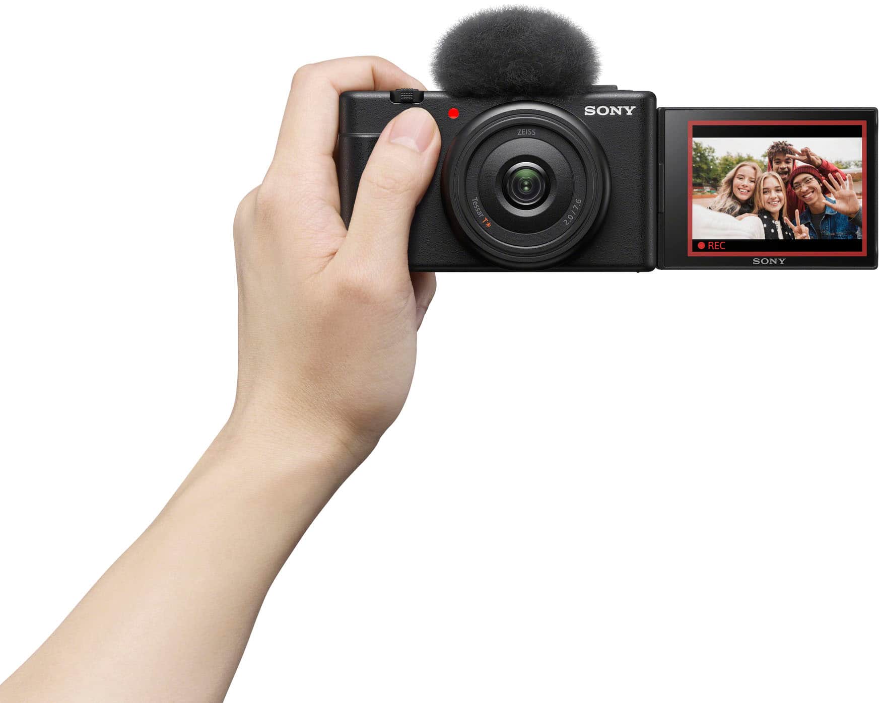 Angle. Sony - ZV-1F Vlog Camera for Content Creators and Vloggers - Black.