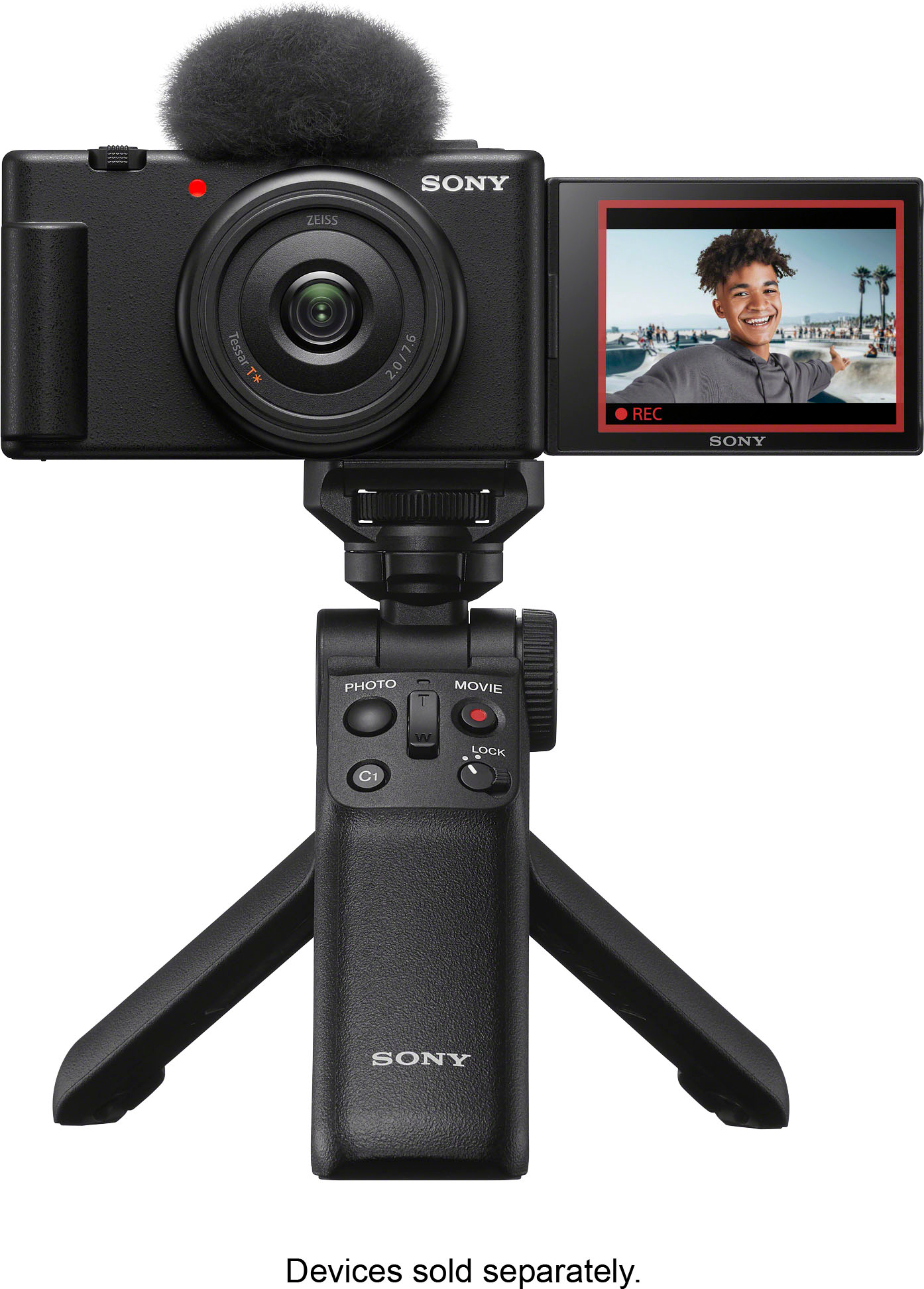 Refinería Reunión Birmania Sony ZV-1F Vlog Camera for Content Creators and Vloggers Black ZV1F/B -  Best Buy
